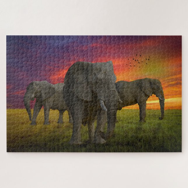 Elefanten Puzzle (Horizontal)