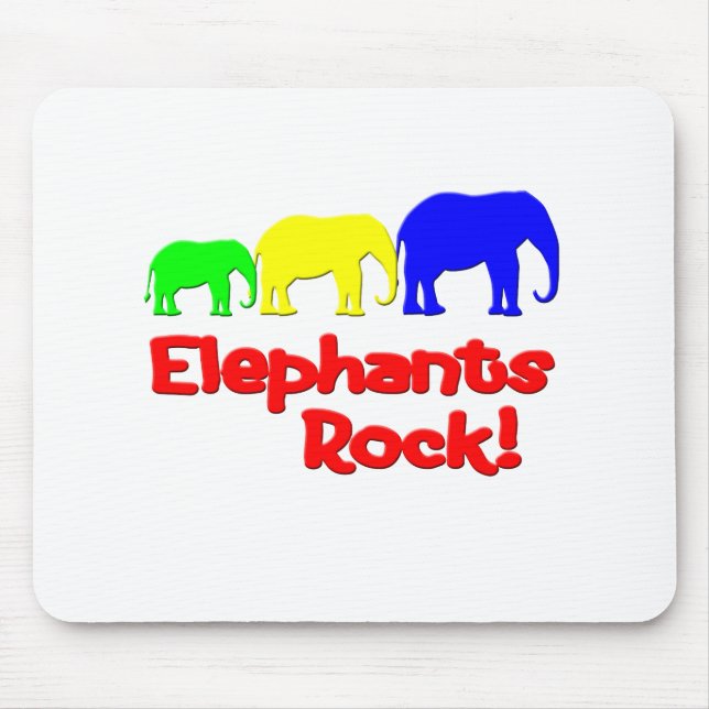 Elefanten Rock! Mousepad (Vorne)