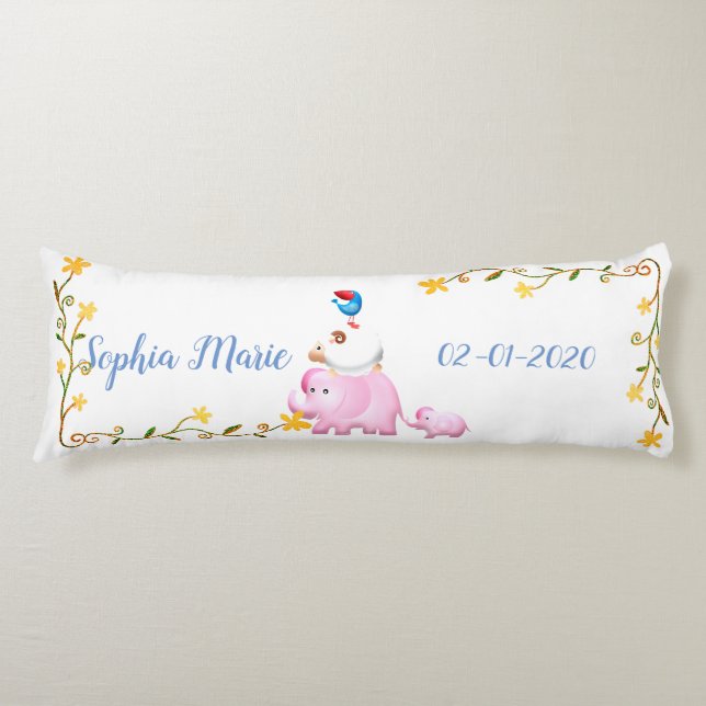 Elefanten, Schaf- und Vogeltierturm Seitenschläferkissen (Vorderseite)