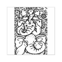 ELEFANTEN SEHEN KEINE EVIL-RUBBER-BRIEFMARKE GUMMISTEMPEL