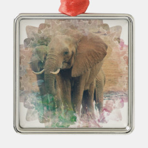 Elefanten Silbernes Ornament