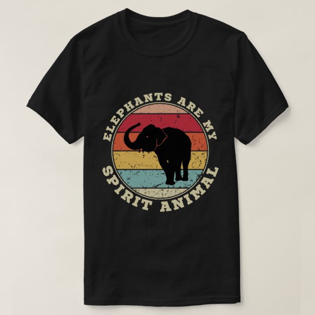 Elefanten sind mein Geist-Tier-T - Shirt (Design vorne)
