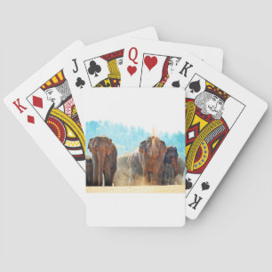 Elefanten Tiere Safari Schicksal Frieden Liebe Spielkarten