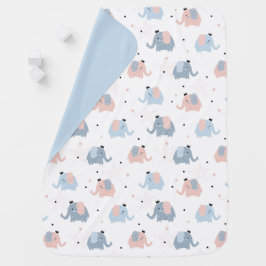 Elefanten und Herzen Baby Blanket Babydecke