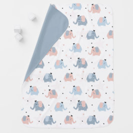 Elefanten und Herzen Baby Blanket Babydecke