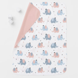 Elefanten und Herzen Baby Blanket Babydecke