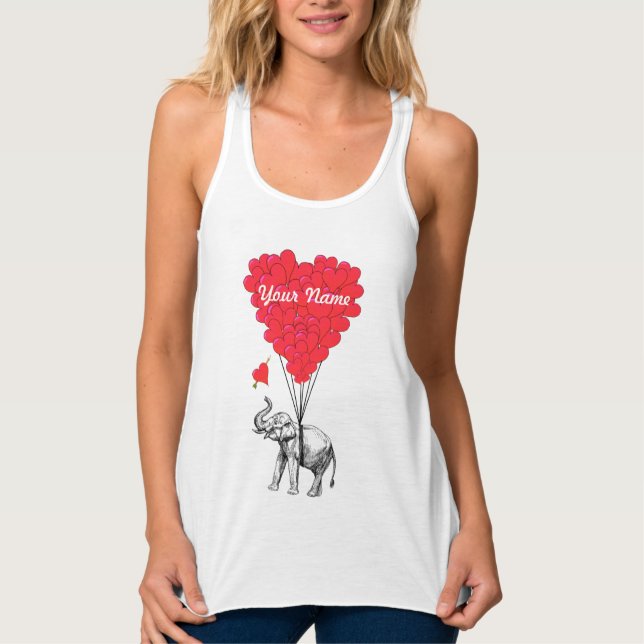 Elefanten und Lieben Tank Top (Vorderseite)