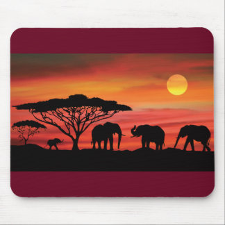 Elefanten-und-Sunset- Mousepad