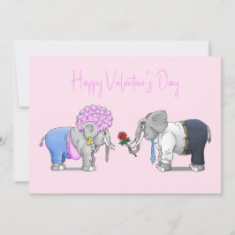 Elefanten-Valentinstag Feiertagskarte