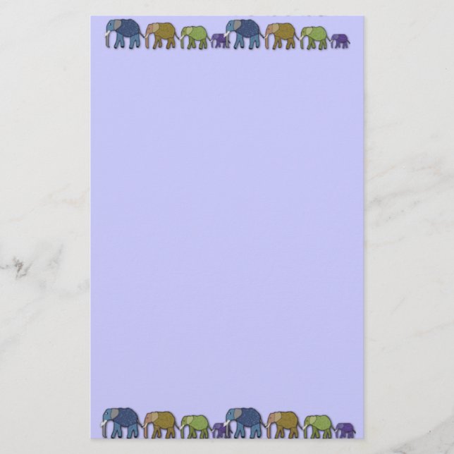 Elefanten vergessen nie briefpapier (Vorderseite)