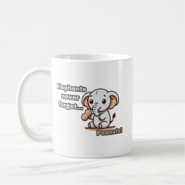 Elefanten vergessen nie... Erdnüsse! Baby Elephant Kaffeetasse