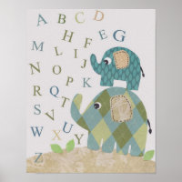 Elefantenalphabet aus niedlichem Kinderzimmer