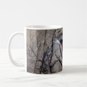 Elefantenauge nah kaffeetasse