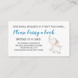 Elefantenbücher für Babyanfragen Begleitkarte