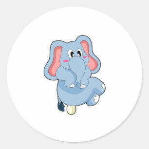 Elefantenei Runder Aufkleber