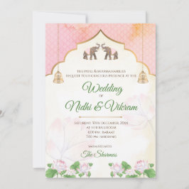 Elefanteneinladungen und indische Einladungen zur 