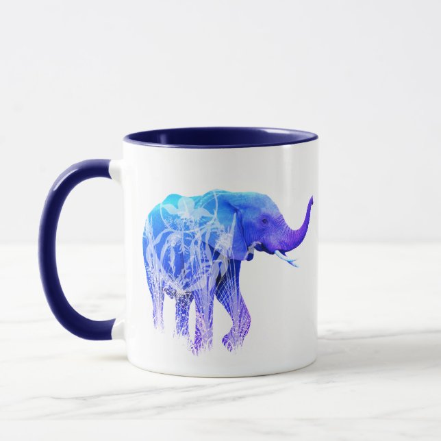 ElefantenElefanten der digitalen Kunst Tasse (Links)