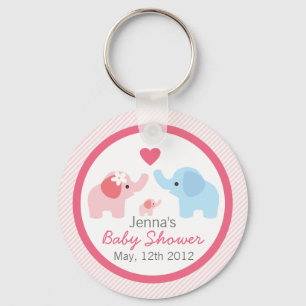 Elefanteneltern und Babydusche Schlüsselanhänger