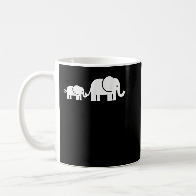 Elefantenfamilie Kaffeetasse (Links)