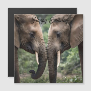 Elefantenfamilie Liebe Magnetkarte