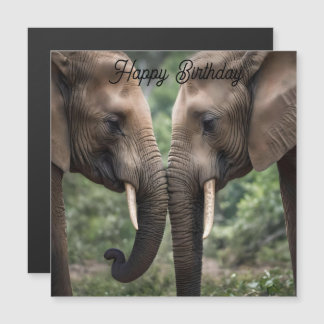 Elefantenfamilie Liebe Magnetkarte