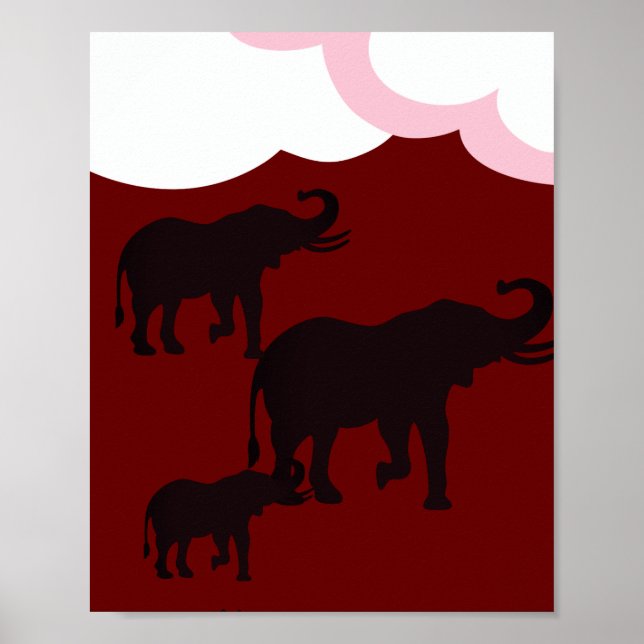 Elefantenfamilie Poster (Vorne)