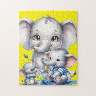 Elefantenfamilie Puzzle