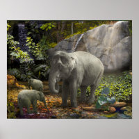 Elefantenfamilie RAIN FOREST PARTY