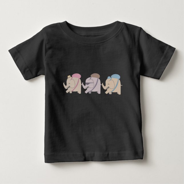 Elefantenfreunde Baby T-shirt (Vorderseite)