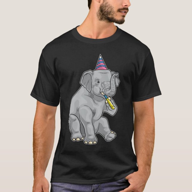 Elefantengeburtstagsparty-Tute T-Shirt (Vorderseite)