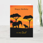 Elefantenglückkarte zum Geburtstag Vater Karte<br><div class="desc">Vater und Kind Elefanten Geburtstagskarte für Papa. Diese Karte ist mit Ihrer personalisierten Nachricht und Ihrem Namen anpassbar. Innenbereich:
Ich kann mir niemanden vorstellen,  den ich feiern möchte,  als den,  den ich immer anschauen werde!
Herzlichen Glückwunsch zum GeburtstagPapa!</div>
