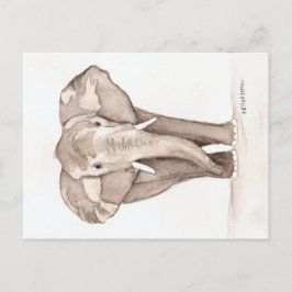 Elefantengrußkarte Postkarte