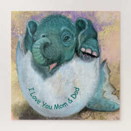 Elefantenhagel von Ei - I Liebe Sie MAMA & VATER Puzzle