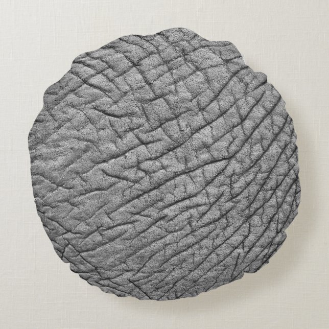 Elefantenhaut Rundes Kissen (Rückseite)