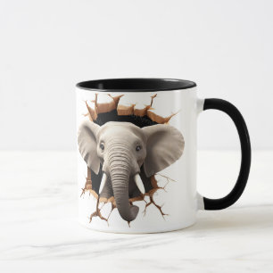 Elefantenhintergrund ausschneiden tasse