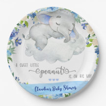 Elefantenjunge Baby Dusche Party Papierteller.