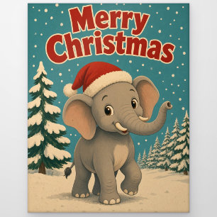 Elefantenkiefernwald Tier Weihnachten Postkarte