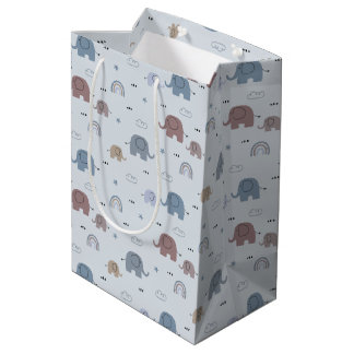 Elefantenkinderzimmer-Muster-Geschenktasche Mittlere Geschenktüte