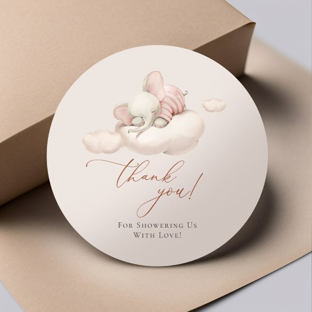 Elefantenklassischer Rundsticker Runder Aufkleber (Von Creator hochgeladen)