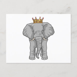 Elefantenkönig Krone Postkarte