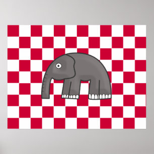 Elefantenkopie Poster