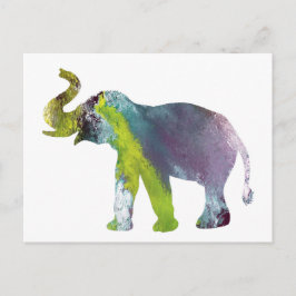 Elefantenkunst Postkarte
