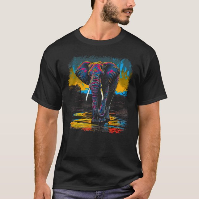 Elefantenkunst T-Shirt (Vorderseite)
