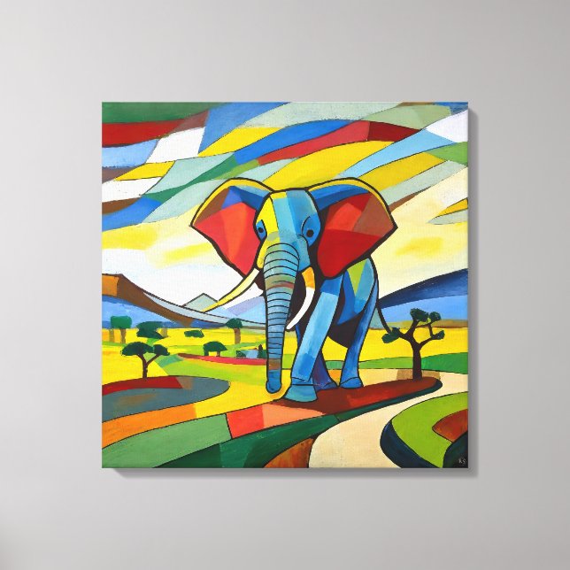 Elefantenmalerei - Leinwand Art Print (Vorderseite)