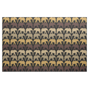 Elefantenmuster auf Schwarz Stoff