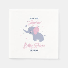 Elefantenmuster aus niedlichem Cartoon auf marineb Serviette