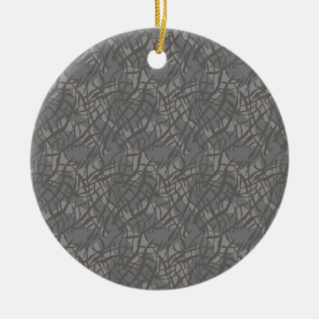 Elefantenmuster Keramik Ornament (Vorne)