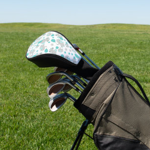 Elefantenmuster, Niedliche Elefanten - Blau grau Golf Headcover