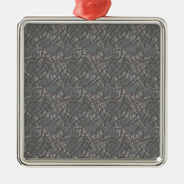 Elefantenmuster Ornament Aus Metall (Vorne)