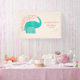 Elefantenmütter und Babydusche Banner
